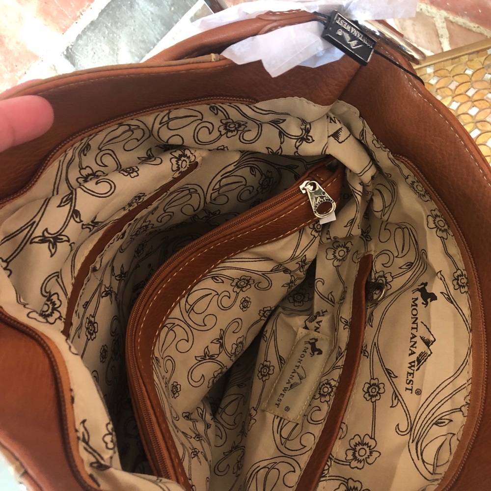 Montana West Embossed Concealed Carry Hobo - Picture 5 of 6